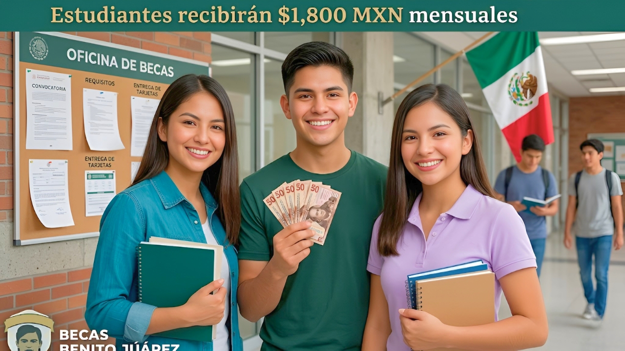 Becas Benito Juárez 2026 en México: Estudiantes recibirán $1,800 MXN al mes, registro escolar y pago desde abril