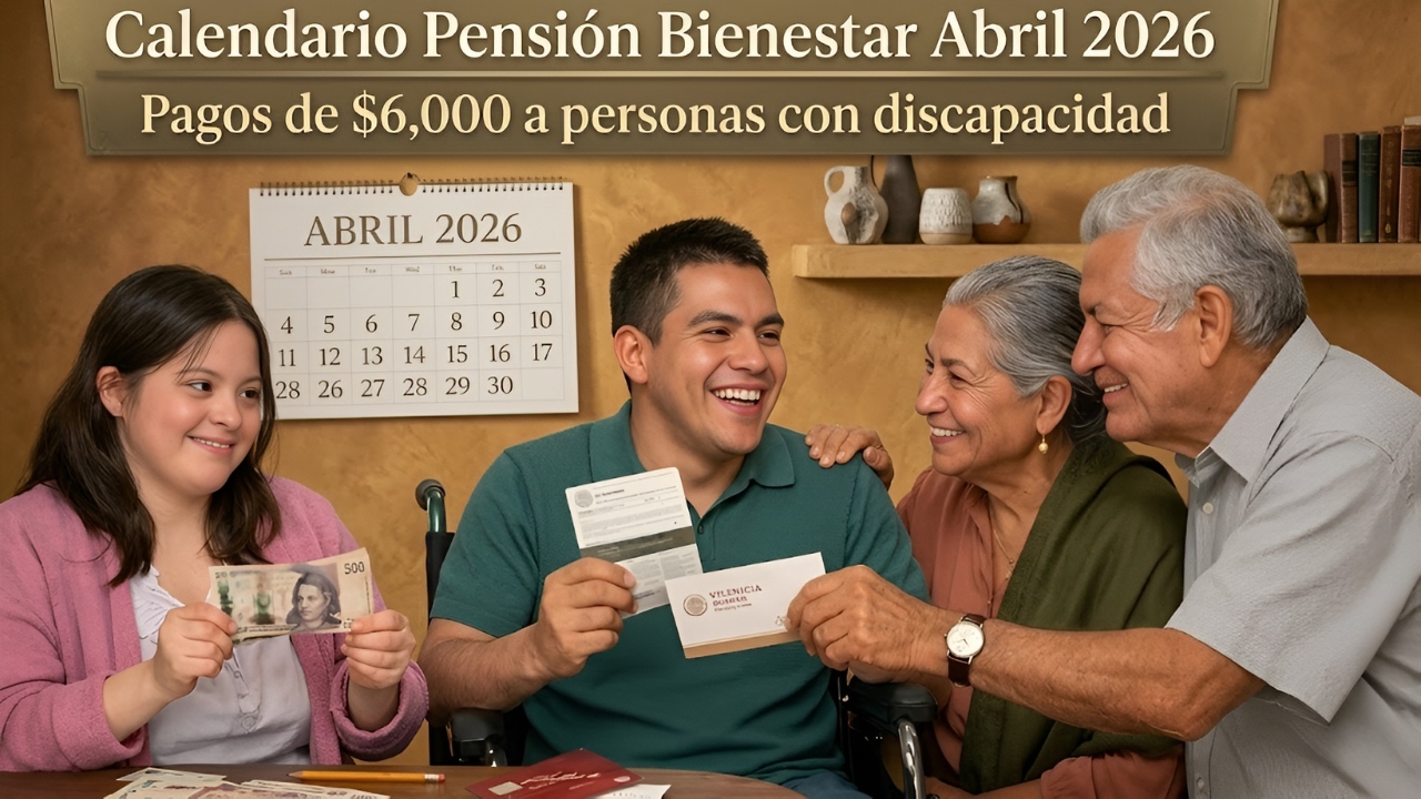México 2026: Adultos mayores cobrarán hasta 6,000 pesos de pensión en abril, requisitos y fechas oficiales de depósito