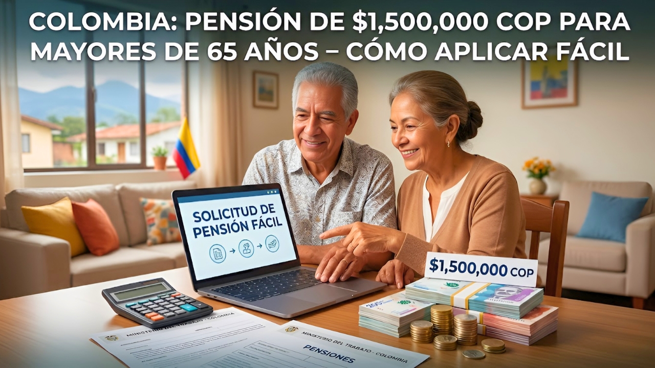 Colombia: Pensión de $1,500,000 COP para Mayores de 65 Años – Cómo Aplicar Fácil